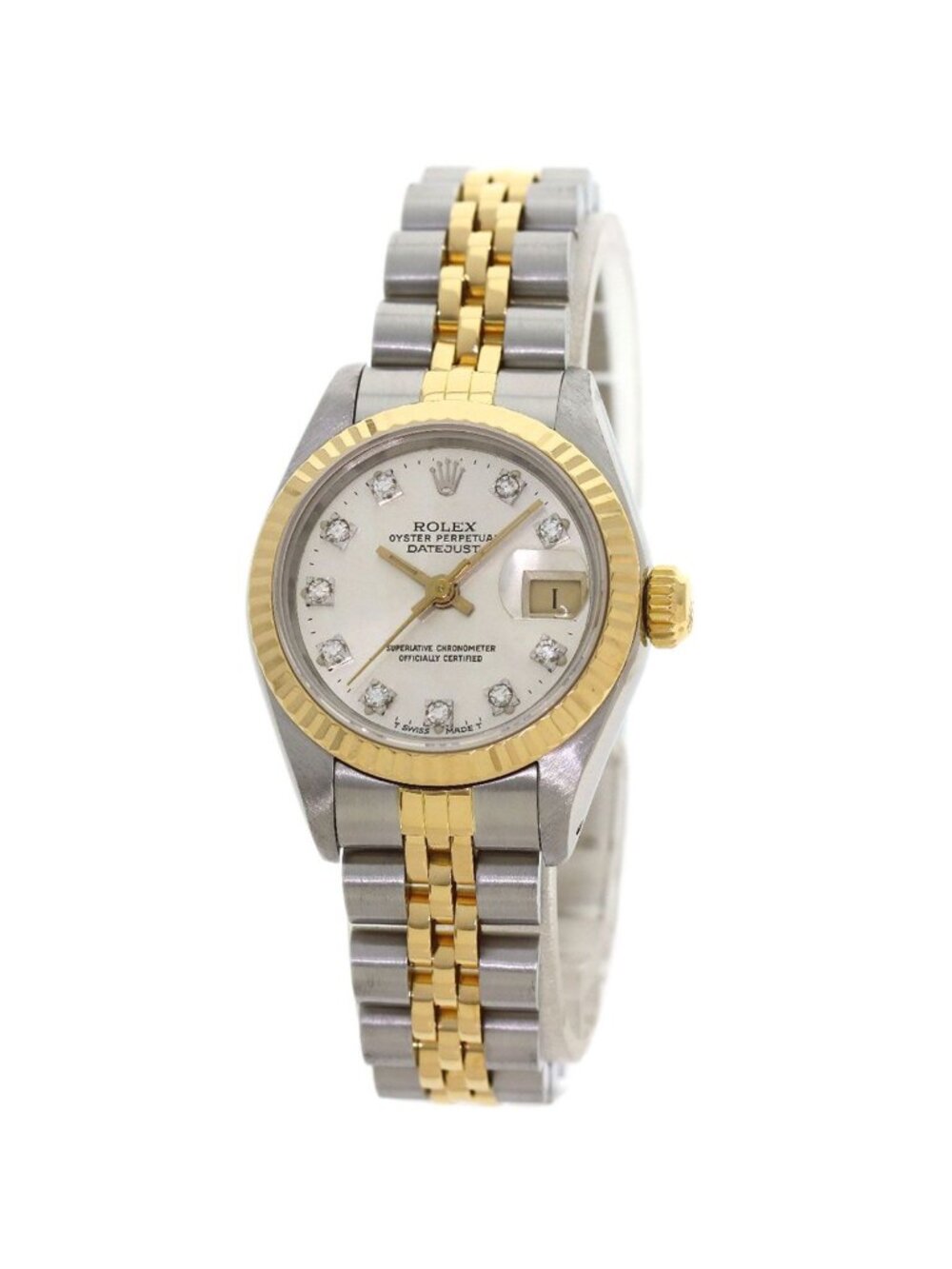 Rolex Datejust Diamond Watch SS Yellow Gold